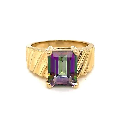 14kt Yellow Gold Mystic Fire Topaz Ring Size 7 8.1 Grams • $699.99
