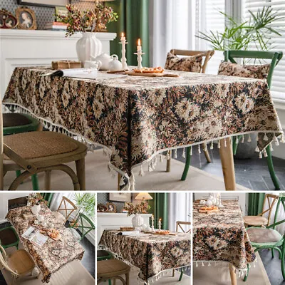 Tablecloth Rectangle Dining Table Cloth Cover Tablewear Party Home Decor • $15.63