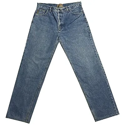 £85 • Buy Vintage 90s Giorgio Armani Jeans True Blue Denim Jeans W36 4/4