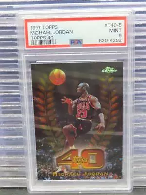 1997-98 Topps Chrome Michael Jordan Topps 40 Refractor SP #T40-5 PSA 9 Bulls • $20.50