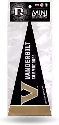 Vanderbilt Commodores Mini Pennants 4  X 9  - Licensed By Rico - Made In USA • $2.99