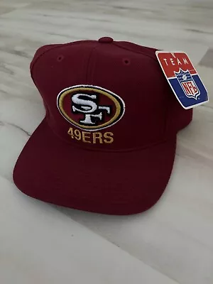 Vintage Drew Pearson NFL San Francisco 49ers Logo Snapback Cap 1996 NEW WITH TAG • $88.88