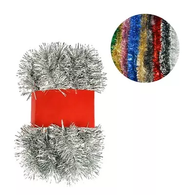 5M Chunky Thick Xmas Tinsel Garland Sparkly Tree Home Christmas Party Decoration • $12.44