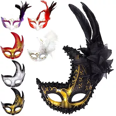 Deluxe Masquerade Halloween Fancy Dress Birthday Party Prom Ball Mask (Choose) • £5.99