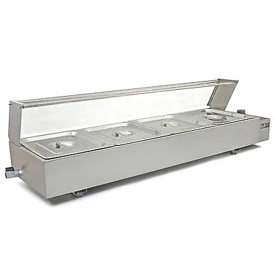 Bain Marie Electric Food Warmer 4 Pan Pot Gastronorm Commercial Wet Well Display • £349.99