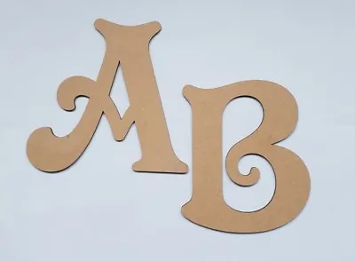  Wooden MDF Letters 3mm Thick! 5 Heights Available Victorian Font • £2.45