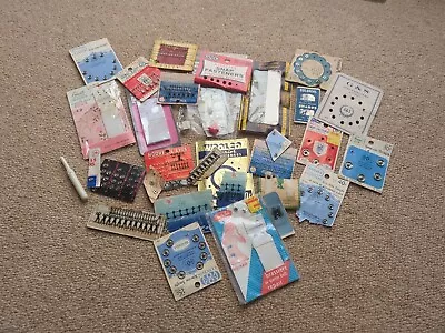 VTG Lot Sewing Needles Snaps Hooks & Eyes And Bra/Garter Repair Kits • $17.99