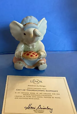 Lenox ELEPHANT GIFT OF THANKSGIVING New In Box COA • $29.99