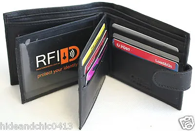 $29.99 • Buy RFID  Genuine Leather Wallet. Colour: Black. Style No: 11004