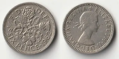 1962 Great Britain Sixpence Coin • £2.46