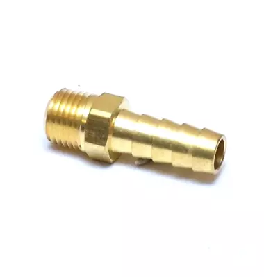 3/8 Hose ID Barb 1/4 Npt Male Straight Fitting Hose End Brass Air Water Oil Gas • $6.98