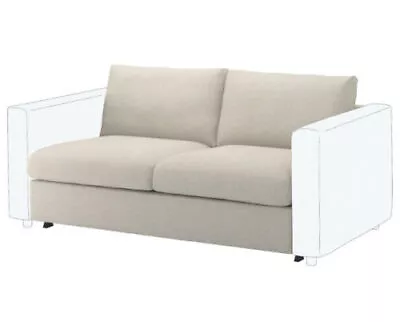 Ikea Vimle 2 Seat Sofa-bed Section Cover Hallarp Beige 304.961.79 • £90