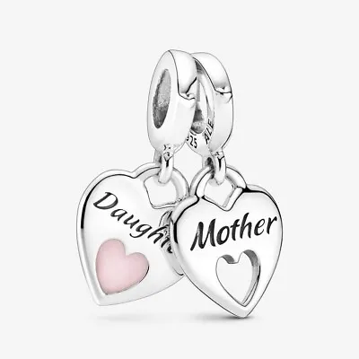 New Pandora Mother And Daughter Dangle Charm Bead W/pouch Always In My Heart • $33.98