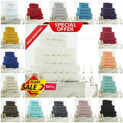 100% Egyptian Cotton Towel Face Or Bath Sheet Super Soft Absorbent 550 Gsm Sale • £14.99