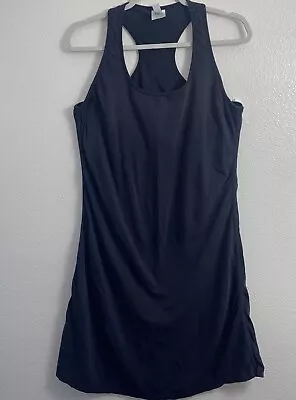 Patagonia Water Girl Racerback Dress Large Black Built In Shelf Bra Organic • $13.48