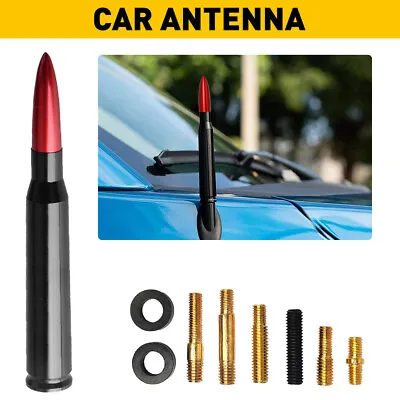 Black Red 5.5  CNC BULLET ANTENNA BLACK FOR DODGE RAM 1500 2500 3500 • $11.99