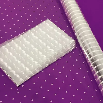 White Dot Cellophane Gift Wrap Paper Birthday Birthday Mothers Day Hamper Basket • £0.99