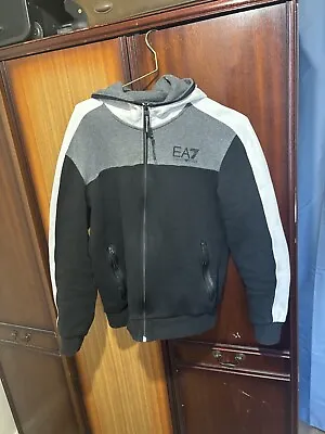 Men's EA7 Armani Hoodie Grey And Black Size UK Medium • £30