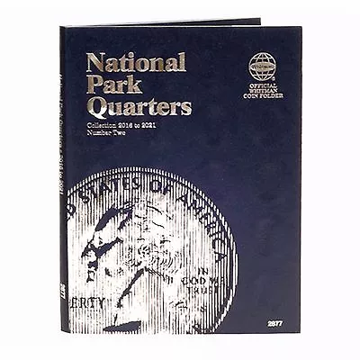Whitman Blue Coin Folder 2877 National Park Quarter #2 2016-2021 P&D  Album/Book • $4.39