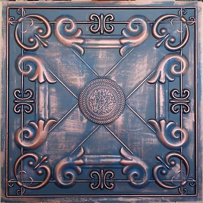 Ceiling Tiles 2x2 Faux Tin Rustic Copper Decor Cafe Wall Panel PL22 10pcs/lot • $139.90