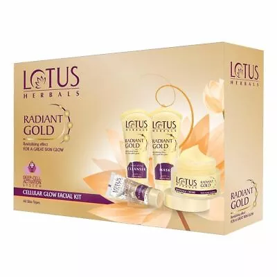 Lotus Herbals Radiant Gold Facial Kit For Instant Glow 170g • $30.39