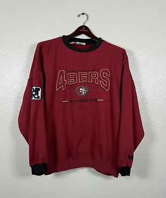 Vintage Lee Sport San Francisco 49ers Crewneck Sweatshirt Men’s Size 2XL Red • $49.99