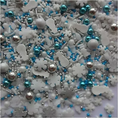 £3.25 • Buy Christmas Cupcake Sprinkles Mix Edible Frozen Cake Toppers Decorations Birthday
