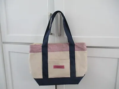 Vineyard Vines Martha's Vineyard Blue Pink Whale  Tote 12x10 With 4  Gusset • $9.99