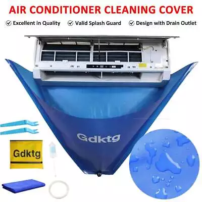 Wash Cover Air Conditioner Cleaning Bags Wall Mounted Protectors Waterproof Kit • $17.05