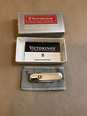 Vintage Victorinox 925 Sterling Silver Small Pocket Folding Knife • $140