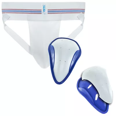 Duke Athletic Supporter - White - With 2N1 Cup Included - Made In The USA • $24.99