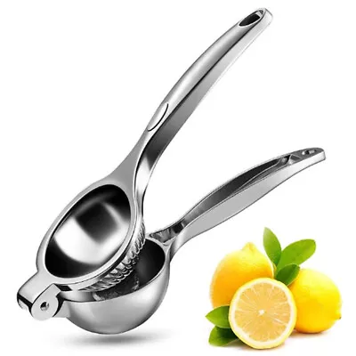 Manual Lemon Squeezer Heavy Duty Premium Metal Lemon Orange Lime Citrus • £10.89