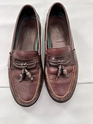 H.S. Trask Penny Loafers Mens Size 9M Brown Leather Slip On Shoes • $16.81