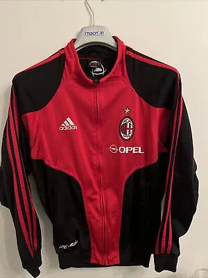 2004 AC Milan Original Football Jacket Adidas Not Shirt Rare Opel 34/36” Medium • £66.49