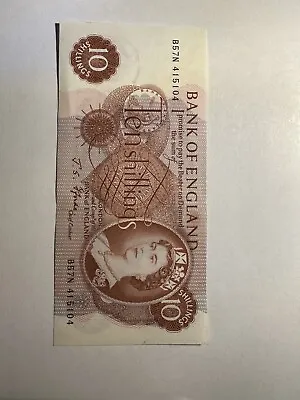 Bank Of England Old 10 TEN SHILLING Note JS Fforde Uncirculated B57N 415104  • £24