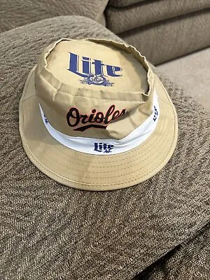 Baltimore Orioles Vintage Bucket Hat By Miller Lite -Size Large • $10