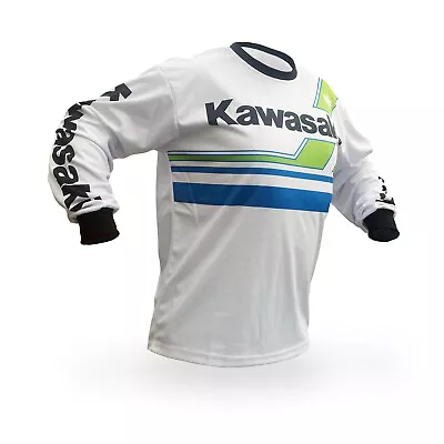 Vintage 80's Style Kawasaki Motocross Jersey MX Enduro AHRMA Motorcycle • $45