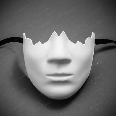 Unpainted Lower Half Face Costume Masks Masquerade - White • $15.90