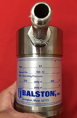 $59.95 • Buy Balston Type 33 Element 100-12  250psig@400F Hoke Needle Valve Vaccum Gauge 30Hg