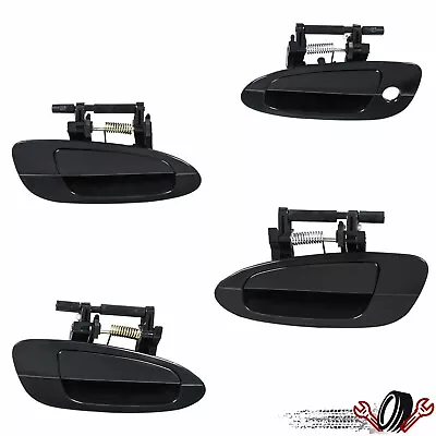 4PCS For 2002-06 Nissan Altima Door Handle Smooth Black Exterior Outside Kit Set • $32.90