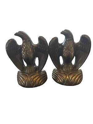 Brass Eagle Bookends 7.5” Set Of 2  • $23.39