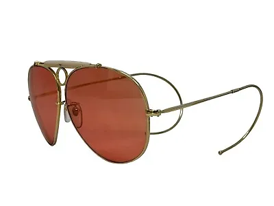 Vintage Tasco Optics Shooting Glasses W/Rose Colored Lens & Gold Toned Frame • $29.95