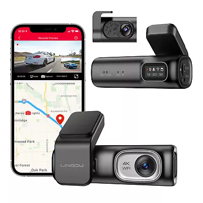 Dash Cam 4K/2.5K/1080P+1080P FrontRear Car Camera WiFi GPS 64GB TF Voice Control • $128.99