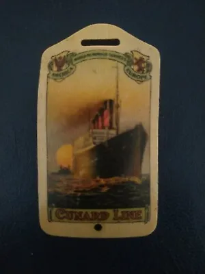£19.99 • Buy Rare Vintage Rms Aquitania Cunard Line Luggage Baggage Services Address Tag Card