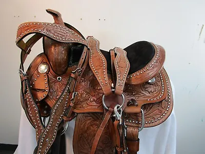 Kids Rodeo Saddle Western Used Pleasure Trail Barrel Racing Tack Set 13 12 10 • $266.43