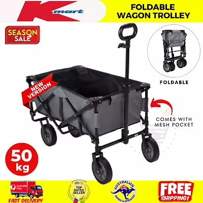 Folding Wagon Beach Trolley Outdoor Garden Cart Sports Market Picnic Camping • $79.06