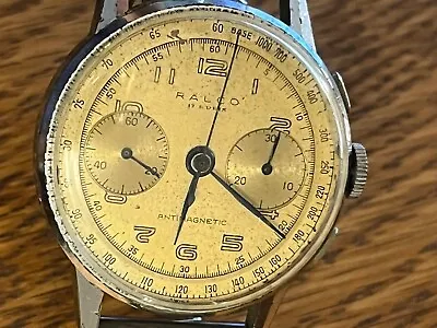 Ww2 Movado  Ralco  Chronograph Antimagnetic Swiss Wristwatch 1940s Not Run • $150