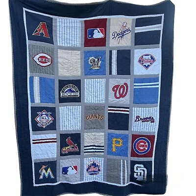 Pottery Barn Teen  MLB Baseball Patchwork Comforter Quilt Twin • $59.99