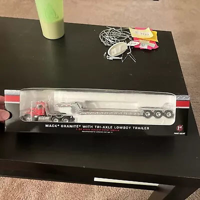 2012 First Gear 1:64 Scale Mack Granite With Tri-Axle Lowboy Trailer 60-0197 NIB • $125