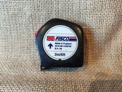 Vintage Tape Measure - FISCO 6ft 2m English Made Ex Military  Tool Dated 1996 • £6.15